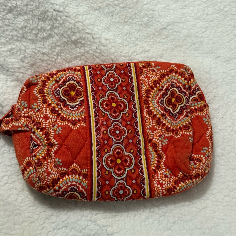 Vera Bradley Small Cosmetic Pouch Paprika Paisley - Picture 2 of 6